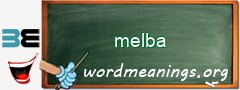 WordMeaning blackboard for melba